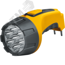 Фонарь светодиодный NPT-CP04-ACCU 7LED аккумуляторный с вилкой для зарядки пластик