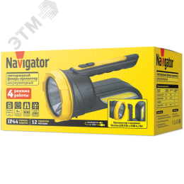 Фонарь светодиодный NPT-SP35-ACCU прожектор/кемпинг 1 Osram LED, 5 Вт + 1 COB, 4,2 Вт