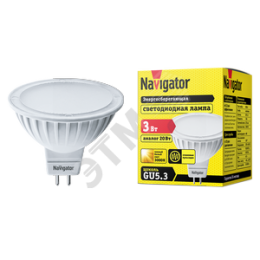 Лампа светодиодная LED 3вт 230в GU5.3 тепло-белая