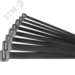 Хомут 400х7.6мм черный нейлон (100шт)