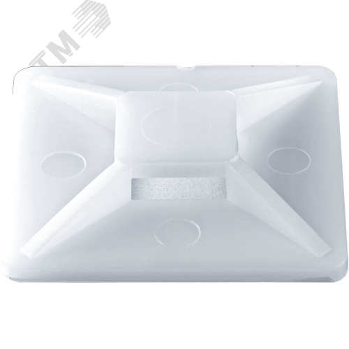 Площадка самоклеящаяся 25х25 белая под хомуты (100шт)