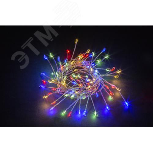Гирлянда светодиодная новогодняя NGF-D039-01 нить-фейерверк RGBY 3 м IP20