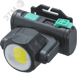Фонарь светодиодный NPT-H38-ACCU 1COB, 3.2Вт + 1 LED, 3Вт налобный аккумуляторный