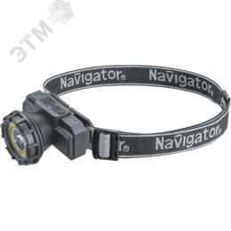 Фонарь светодиодный NPT-H42-ACCU 1LED, 1Вт + 1COB, 3Вт налобный аккумуляторный