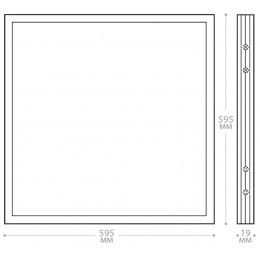 Панель светодиодная ДВО-36w 595х595х19 4000K 2900Лм матовый IP40 LED