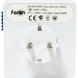 Розетка с таймером (суточная) механическая IP20 16А 3500W