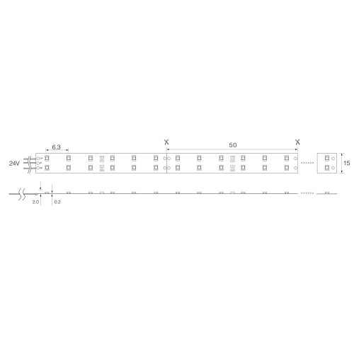 Лента светодиодная 4.8Вт/м 12В 3000К IP20 60LED/м LS603
