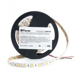 Лента светодиодная 14.4Вт/м 12В 3000К IP20 60LED/м LS606