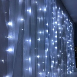 Гирлянда Занавес LED 5000К эффект стробов 1.5х1.5 м IP44
