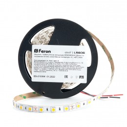 Лента светодиодная 14.4Вт/м 12В 4000К IP20 60LED/м LS606