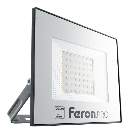 Прожектор светодиодный ДО-50w 6400К 5000 Лм IP65 черный .PRO