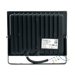 Прожектор светодиодный ДО-50w 6400К 5000 Лм IP65 черный .PRO