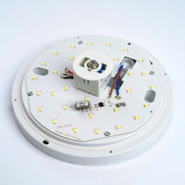 Светильник светодиодный ДБП-12w с датчиком 4000К 960Лм IP65 круглый белый ЖКХ