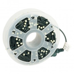 Гирлянда линейная на бобине LED 5000K 50+3 м с контроллером зеленый шнур IP44