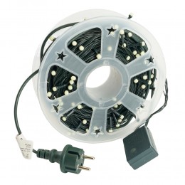 Гирлянда линейная на бобине LED 5000K 50+3 м с контроллером зеленый шнур IP44