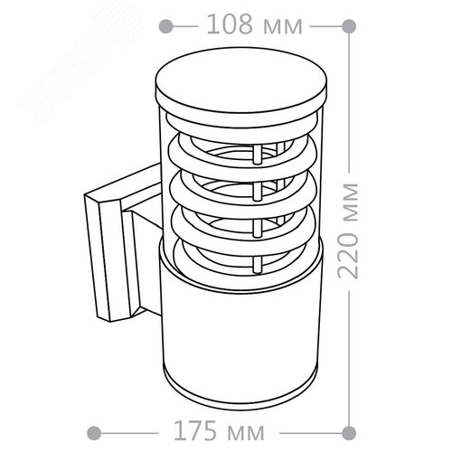 Светильник НБУ-60w вверх Е27 IP54 черный