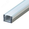 Профиль накладной алюминиевый 2 м матовый экран 2 заглушки 4 крепежа для светодиодных лент