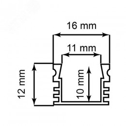 Профиль накладной алюминиевый 2 м матовый экран 2 заглушки 4 крепежа для светодиодных лент
