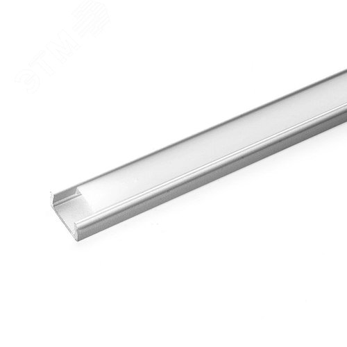 Профиль накладной алюминиевый 2 м матовый экран 2 заглушки 4 крепежа для светодиодных лент