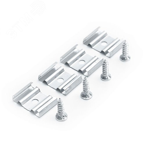 Профиль накладной алюминиевый 2 м матовый экран 2 заглушки 4 крепежа для светодиодных лент