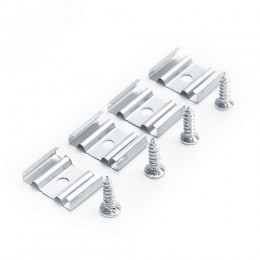 Профиль накладной алюминиевый 2 м матовый экран 2 заглушки 4 крепежа для светодиодных лент