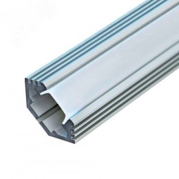 Профиль угловой алюминиевый 2 м матовый экран 2 заглушки 4 крепежа для светодиодных лент