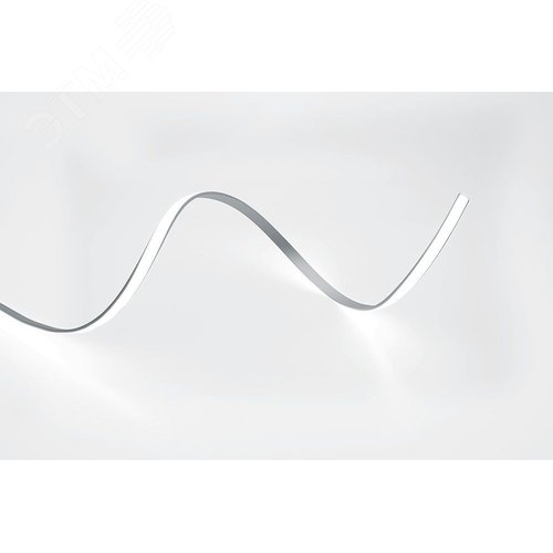 Профиль накладной гибкий алюминиевый 2 м серебро матовый экран 2 заглушки 4 крепежа для светодиодных лент