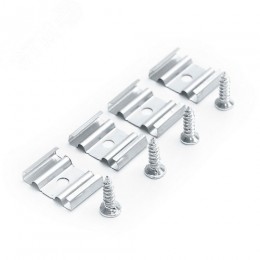 Профиль накладной гибкий алюминиевый 2 м серебро матовый экран 2 заглушки 4 крепежа для светодиодных лент