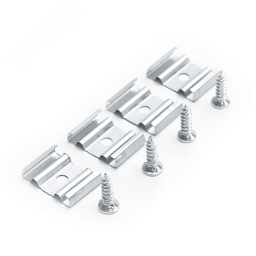 Профиль накладной гибкий алюминиевый 2 м серебро матовый экран 2 заглушки 4 крепежа для светодиодных лент