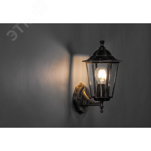 Светильник НБУ-60w вверх Е27 IP44 черное золото