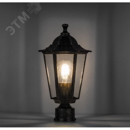 Светильник НТУ-60w на трубу Е27 IP44 черное золото