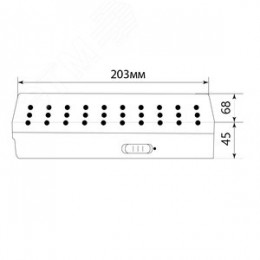 Светильник аварийный светодиодный LEDх30 6ч непостоянный IP20