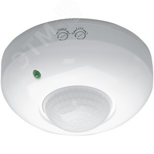 Датчик движения ИК потолочный 1200w 360 градусов 6м IP20 белый