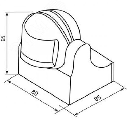 Датчик движения ИК настенный 1200w 180 градусов 12м IP44 белый