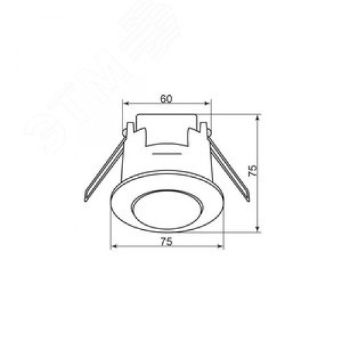 Датчик движения ИК встраиваемый 1200w 360 градусов 6м IP20 белый