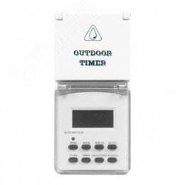 Розетка с таймером (недельная) электронная IP44 16А 3500W