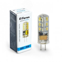 Лампа светодиодная LED 3вт 12в G4 дневной капсульная