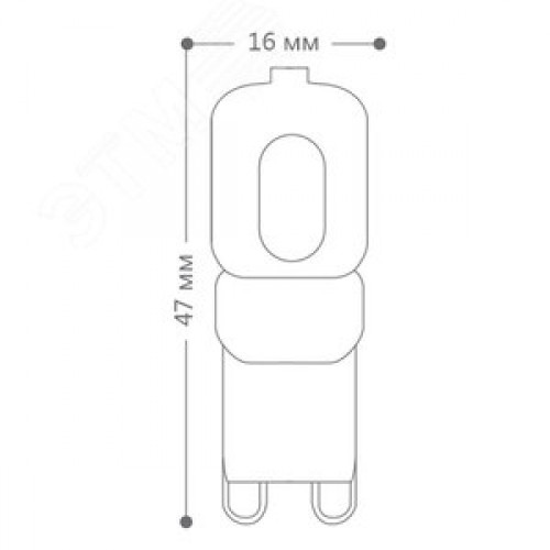 Лампа светодиодная LED 5вт 230в G9 дневной капсульная