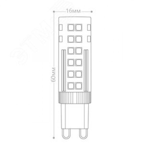 Лампа светодиодная LED 7вт 230в G9 дневной капсульная