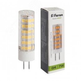 Лампа светодиодная LED 7вт 230в G4 белый капсульная