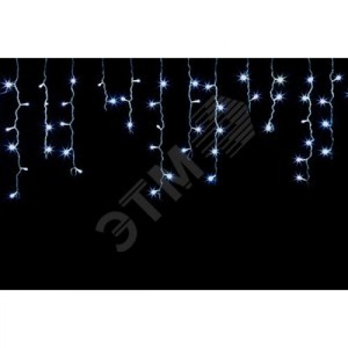 Гирлянда бахрома 70LED белый 1.4м+0.4м