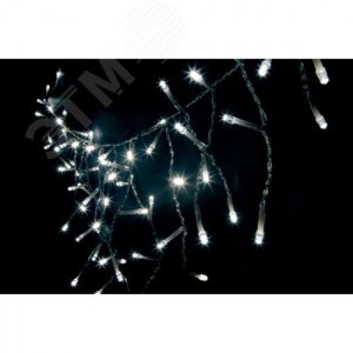 Гирлянда бахрома 70LED белый 1.4м+0.4м