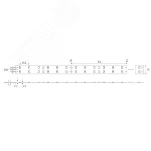 Лента светодиодная 4.8Вт/м 12В 3000К IP20 60LED/м LS603