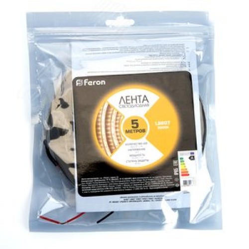 Лента светодиодная 14.4Вт/м 12В 3000К IP65 60LED/м LS607