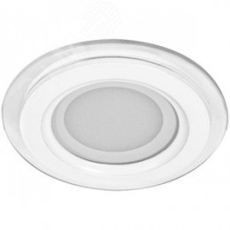 Светильник светодиодный ДВО-6w 4000K 480Лм со стеклом белый