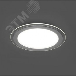 Светильник светодиодный ДВО-6w 4000K 480Лм со стеклом белый