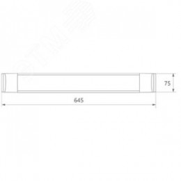 Светильник светодиодный ДПО-18вт 4500К 1700Лм IP20 металл (аналог ЛПО-2х18)
