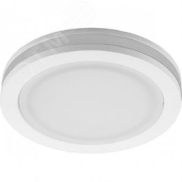 Светильник светодиодный ДВО-7w 4000K 560Лм с белой светодиодной подсветкой белый