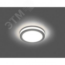 Светильник светодиодный ДВО-7w 4000K 560Лм с белой светодиодной подсветкой белый