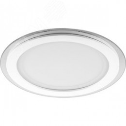 Светильник светодиодный ДВО-24w 4000K 1440Лм со стеклом белый